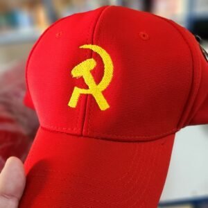 Bone vermelho com amarelo Nosso lindo boné vermelho com a foice amarela