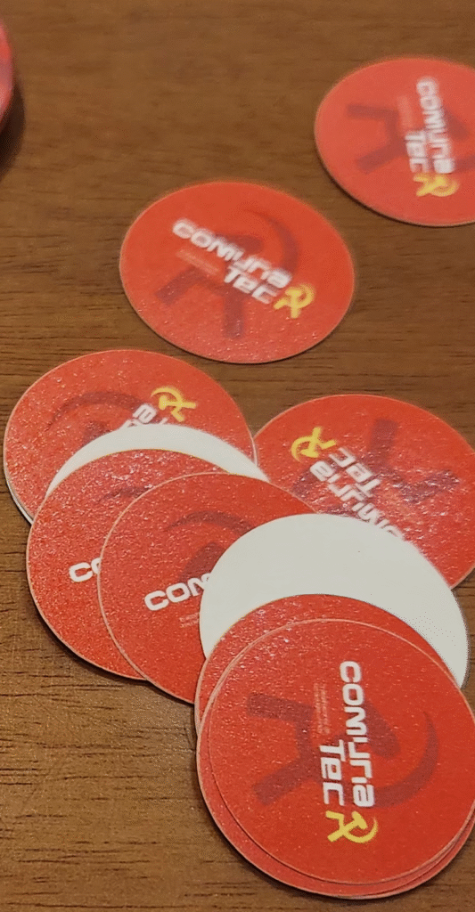 Adesivos do logo ComunaTec